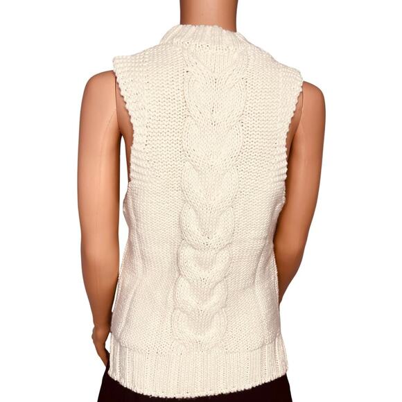 For Love & Lemons womens Keke Cable Knit Tank size 1X New Cream - Picture 3 of 10